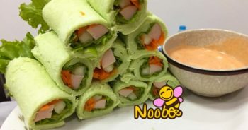 สลัดโรล Hydroponic Salad Roll (วิธีทำสลัดโรล / น้ำสลัด)